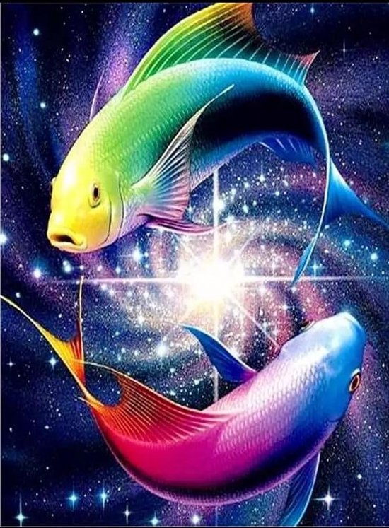 Diamond painting kleurrijke vissen