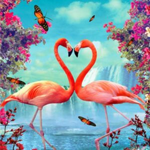 diamond painting flamingo liefde