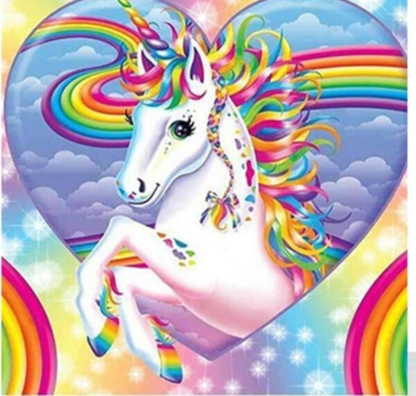diamond painting unicorn regenboog