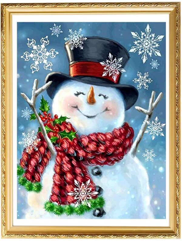 Lachende Kerst Sneeuwpop